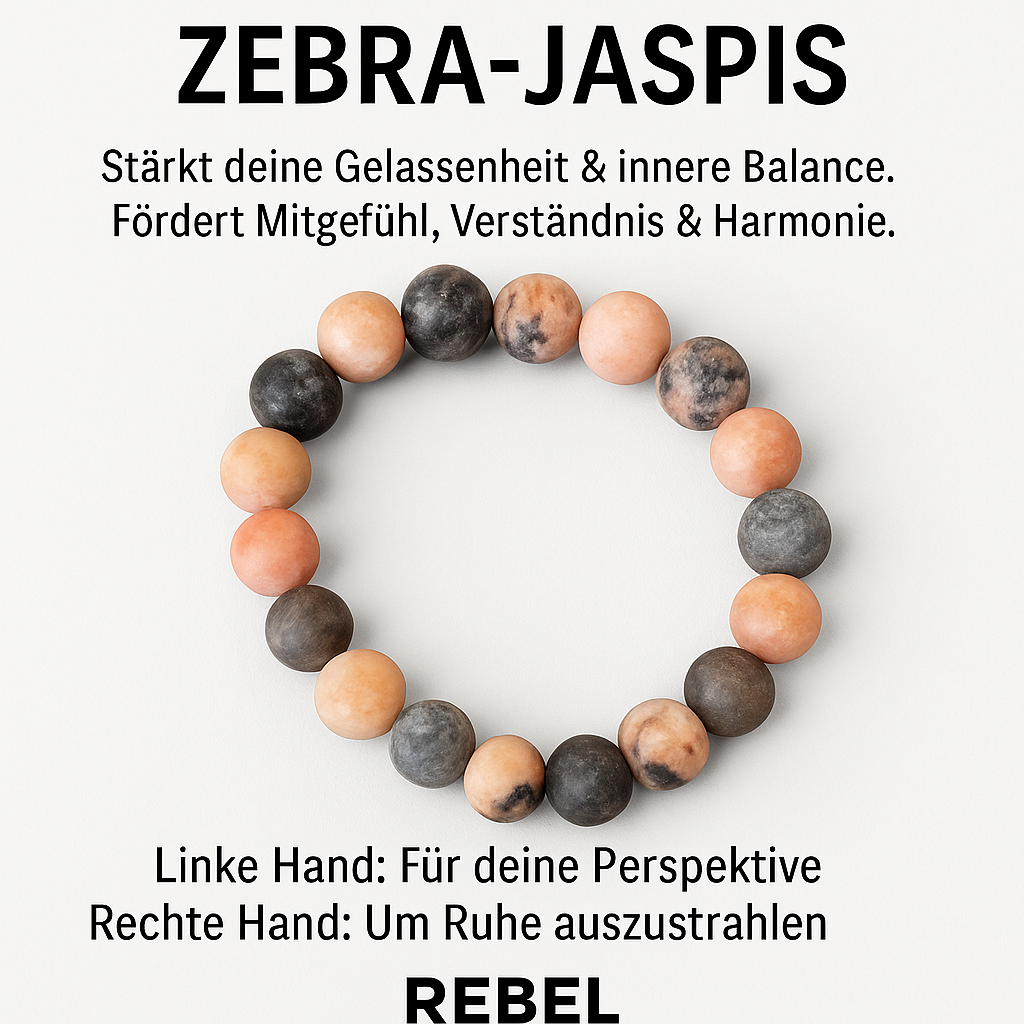 🩷 ARMBAND – ZEBRA-Jaspis