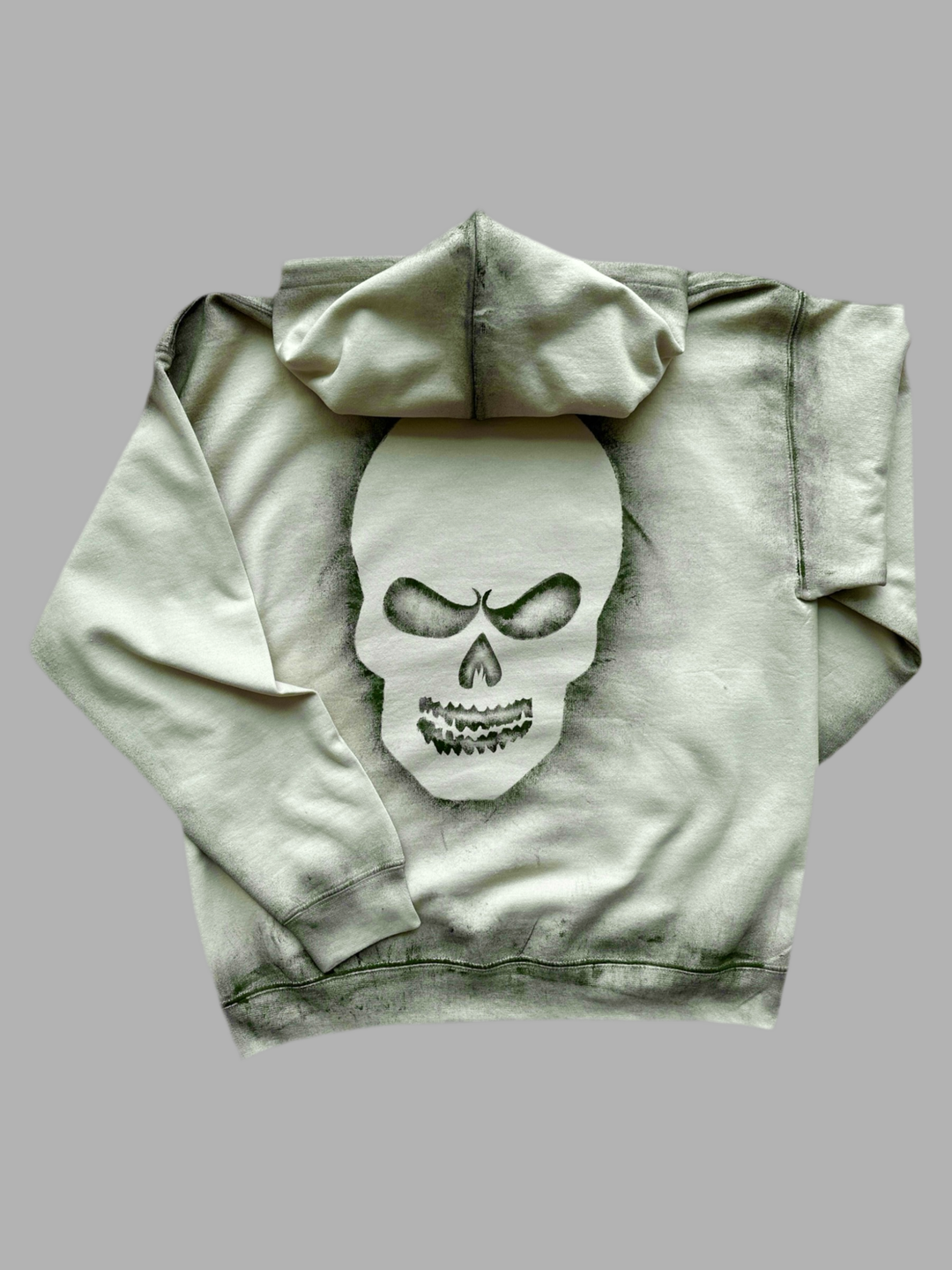 Hoodie Used Handmade Skull