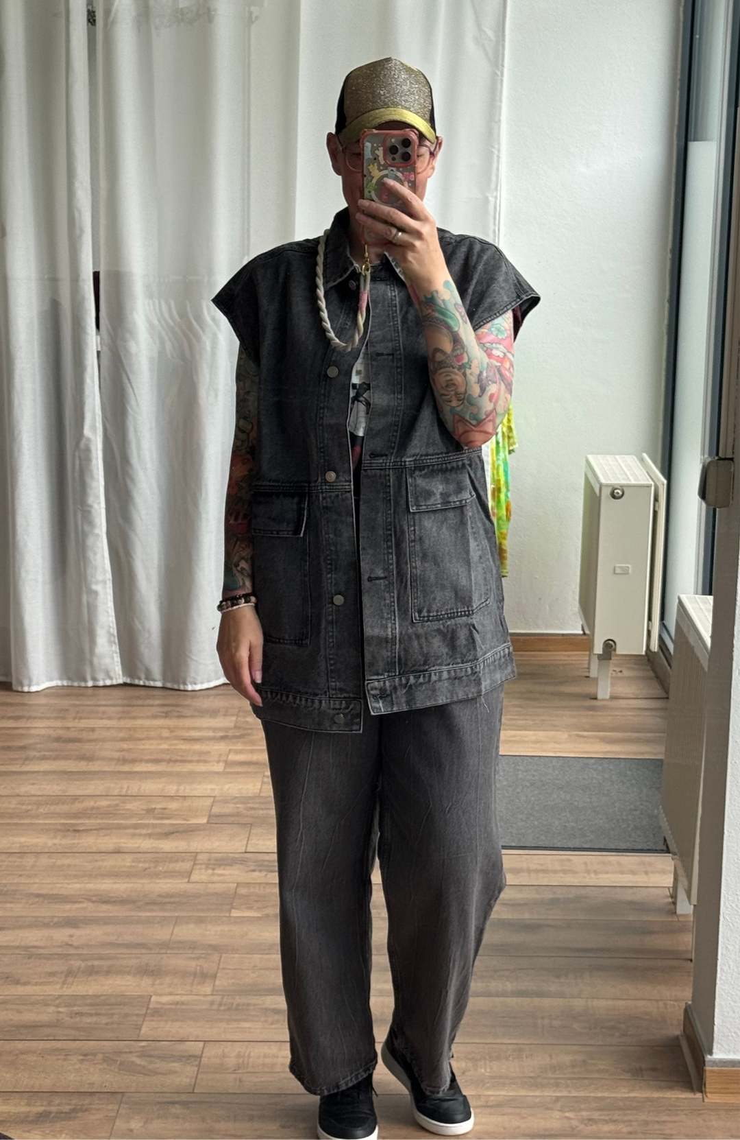 🛠️ OVERSIZED DENIM WESTE– GRAY VINTAGE