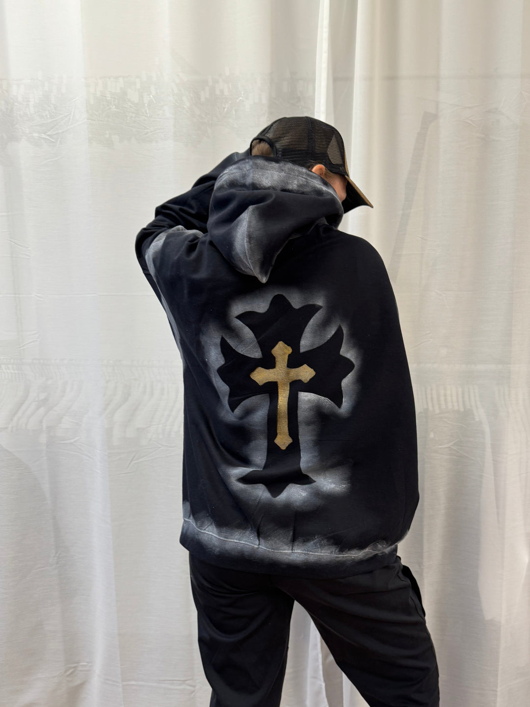 Hoodie Used Iron Cross