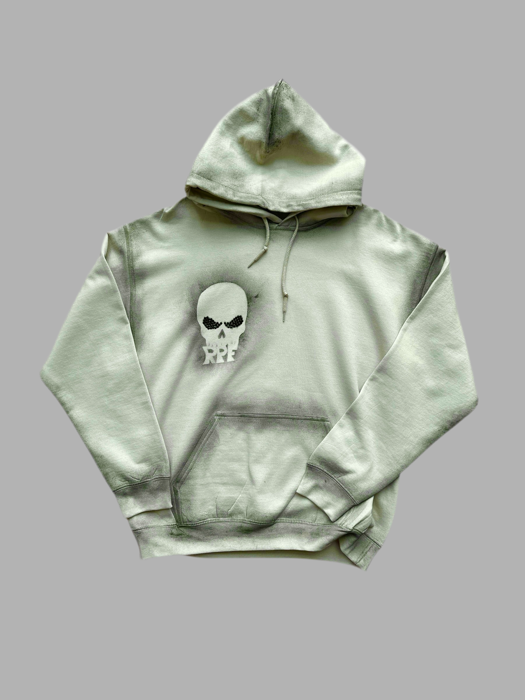 Hoodie Used Handmade Skull