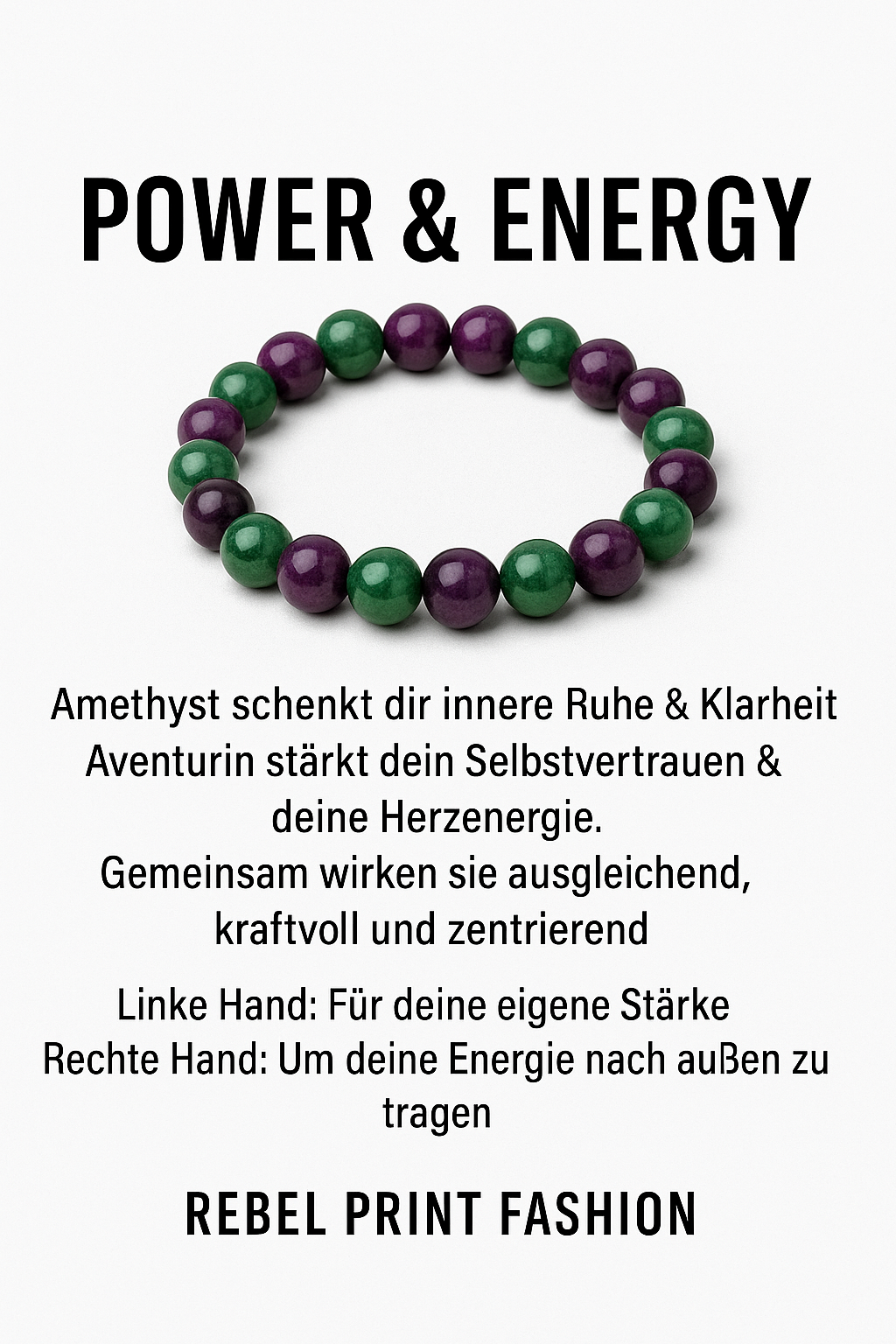 Armband – Power & Energy (grün-lila)