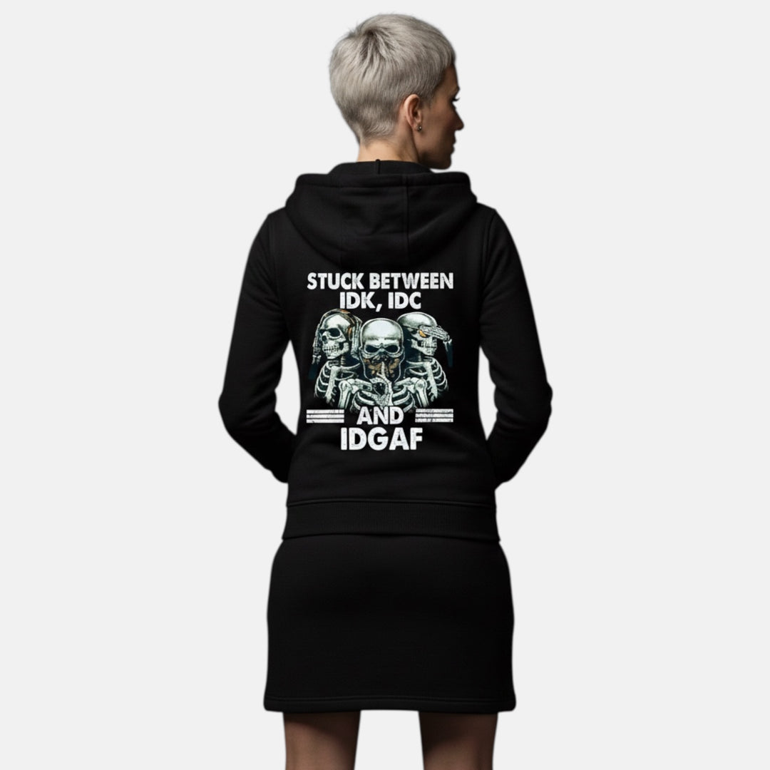 🖤 The Bomber-Hybrid — Fleecejacke mit Kapuze