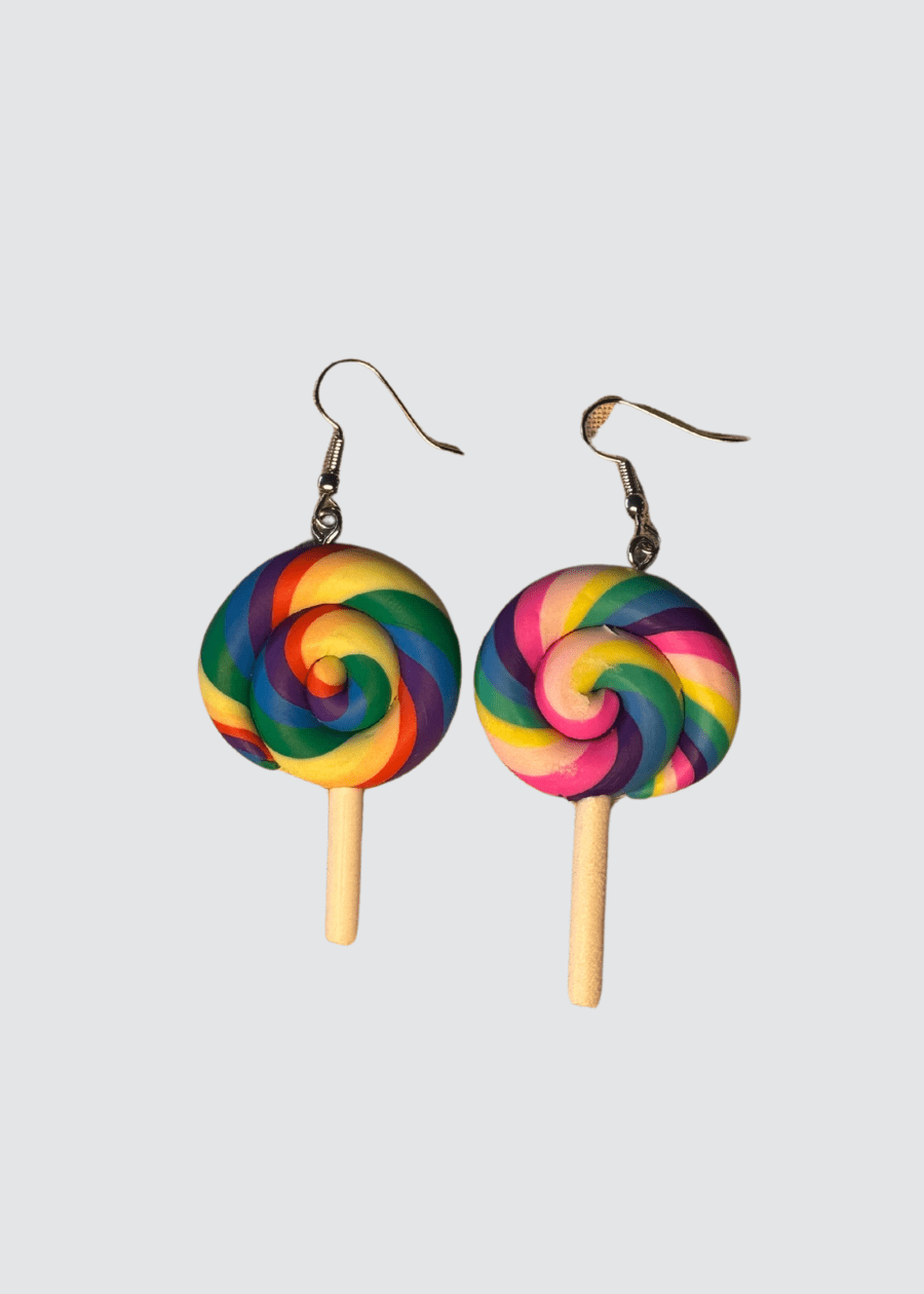 Candy Swirl - Statment Ohrringe in Lollipop - Form - rebelprintfashion
