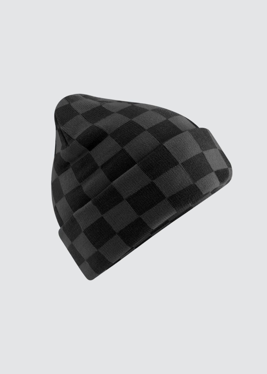 🧢 Rebel Schachbrett-Mütze – Unisex Beanie
