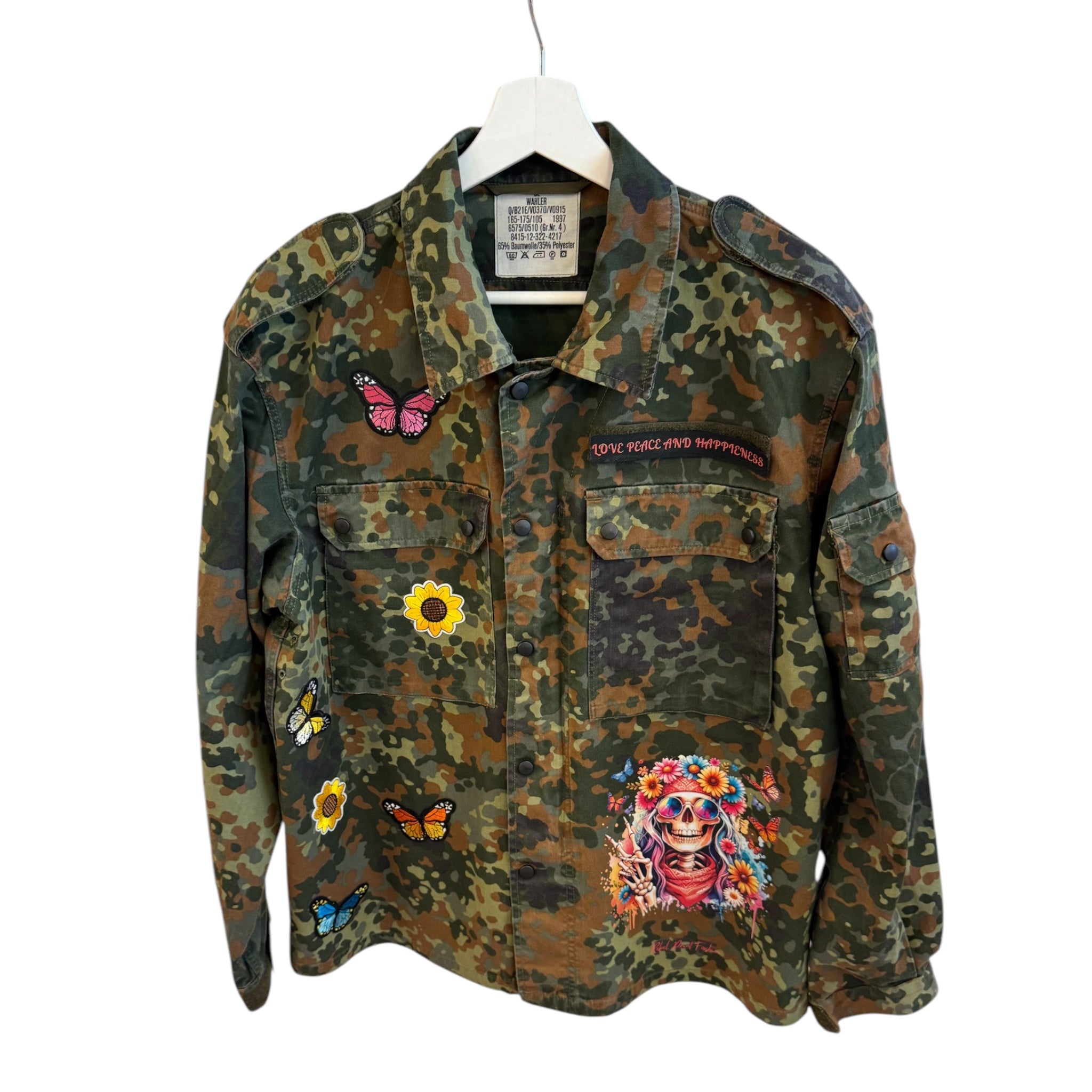 Hemdjacke Peace begins with a smile - rebelprintfashion