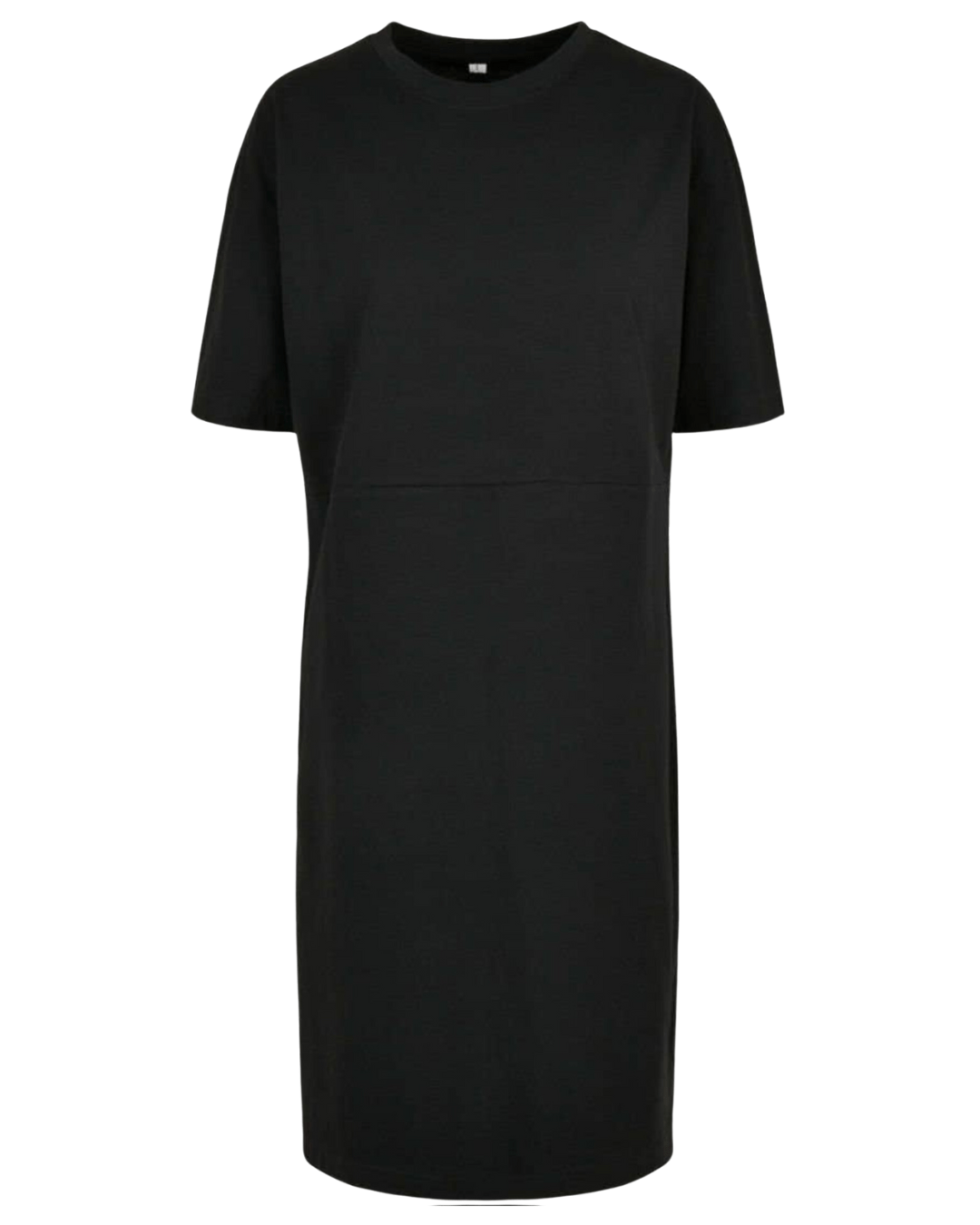 Schwarzes Kleid aus Bio- Baumwolle mit Seitenschlitz - gestaltbar über Style Selector