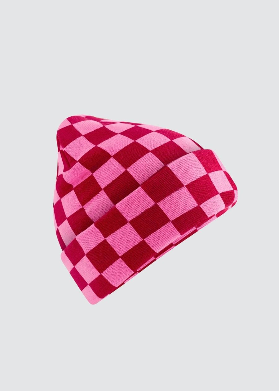 🧢 Rebel Schachbrett-Mütze – Unisex Beanie
