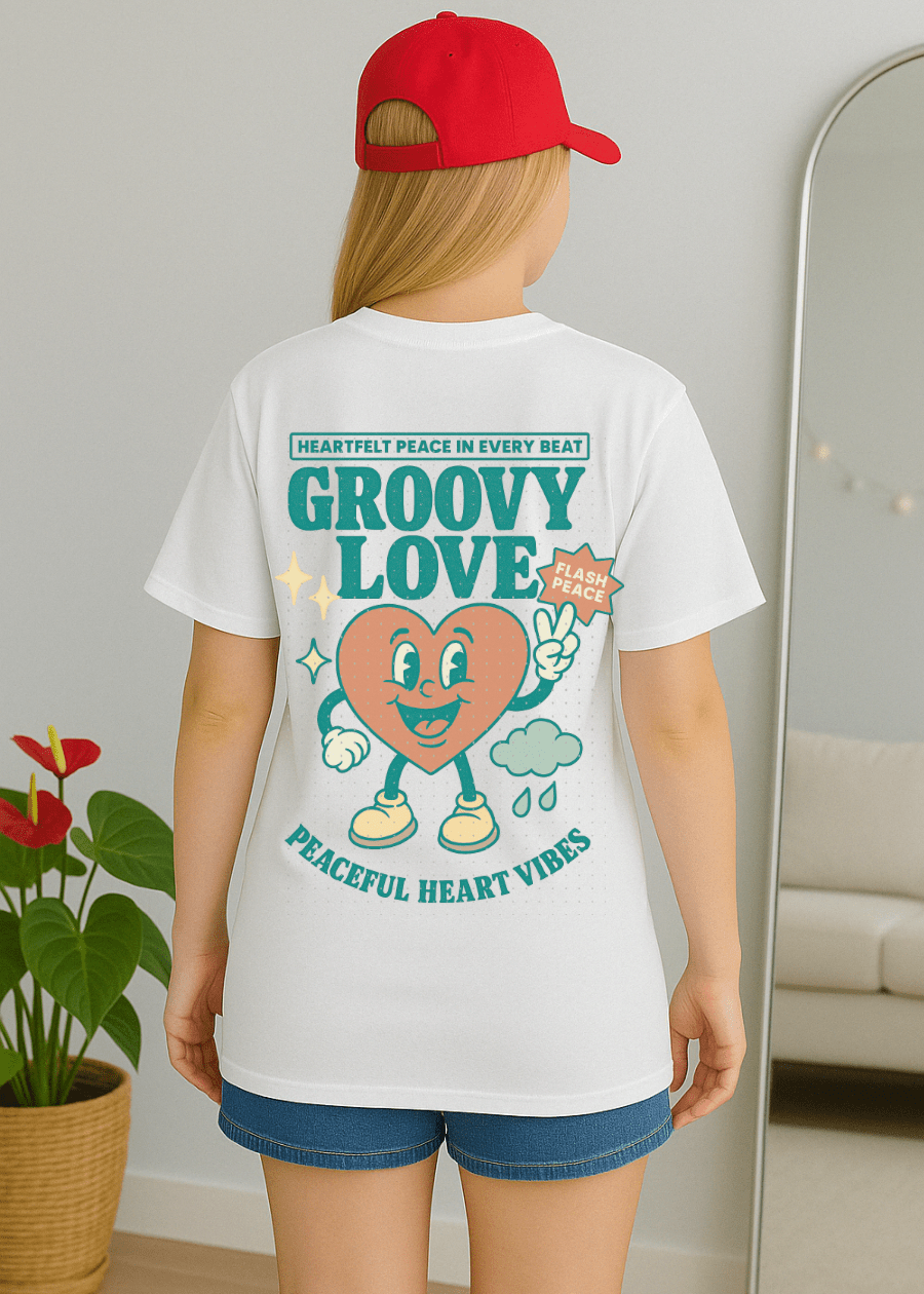 T-Shirt Groovy Love - rebelprintfashion